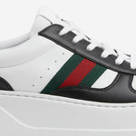 SNEAKERS IN PELLE CON SUOLA OVERSIZE 848317 AAE0H1097 GUCCI 