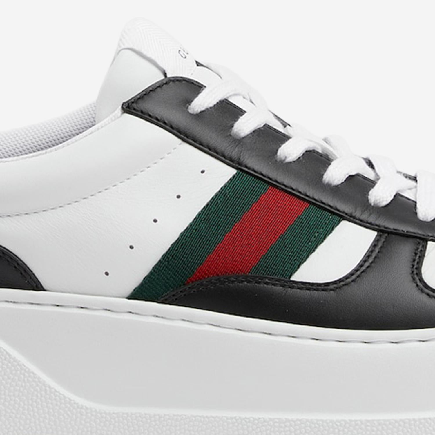 SNEAKERS IN PELLE CON SUOLA OVERSIZE 848317 AAE0H1097 GUCCI 