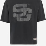 T-SHIRT IN COTONE CON LOGO IN STRASS SG2510104 JETBLACK SUMMER GAMES 