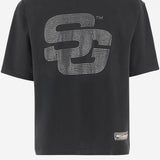 T-SHIRT IN COTONE CON LOGO IN STRASS SG2510104 JETBLACK SUMMER GAMES 