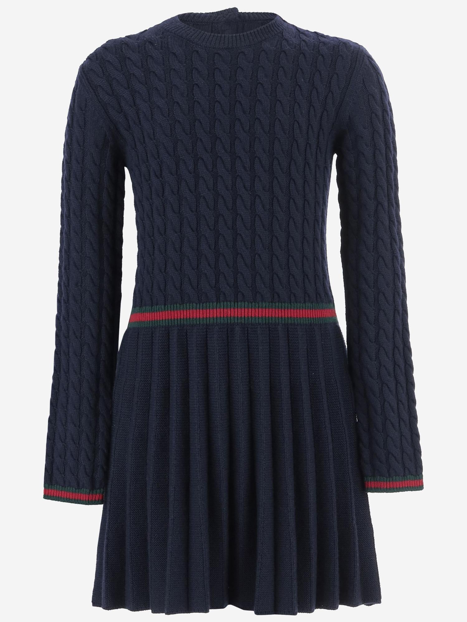 ABITO IN LANA CON DETTAGLIO WEB 828450 XKEZ44180 GUCCI KIDS 