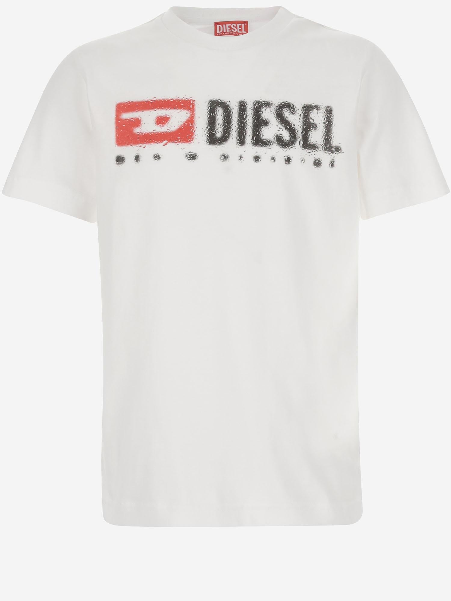 T-SHIRT TADJUSTK14 IN COTONE CON STAMPA J02475 00YI9K100 DIESEL KIDS 