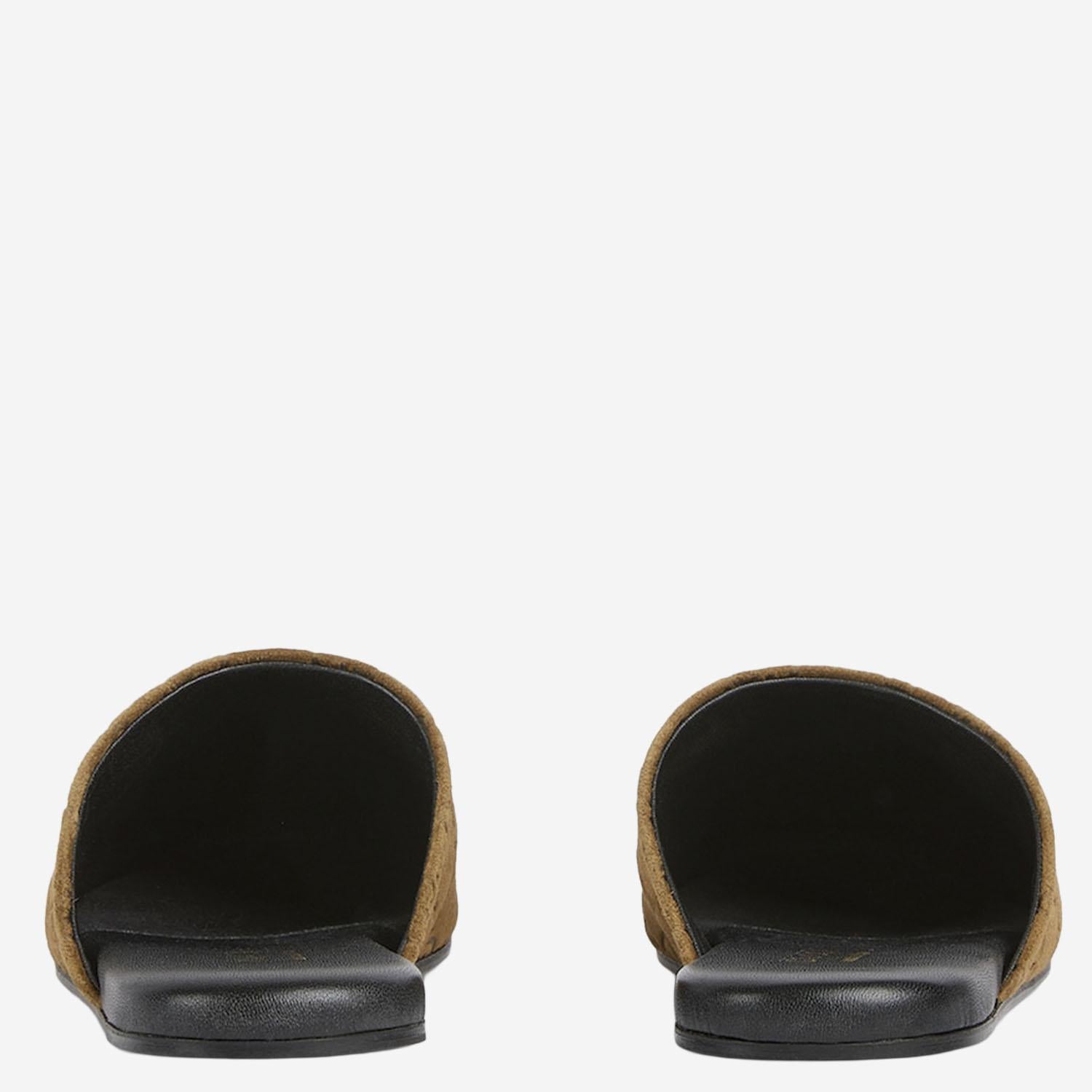 SABOT CON MORSETTO IN PELLE SCAMOSCIATA 849565 AAFQV2118 GUCCI 