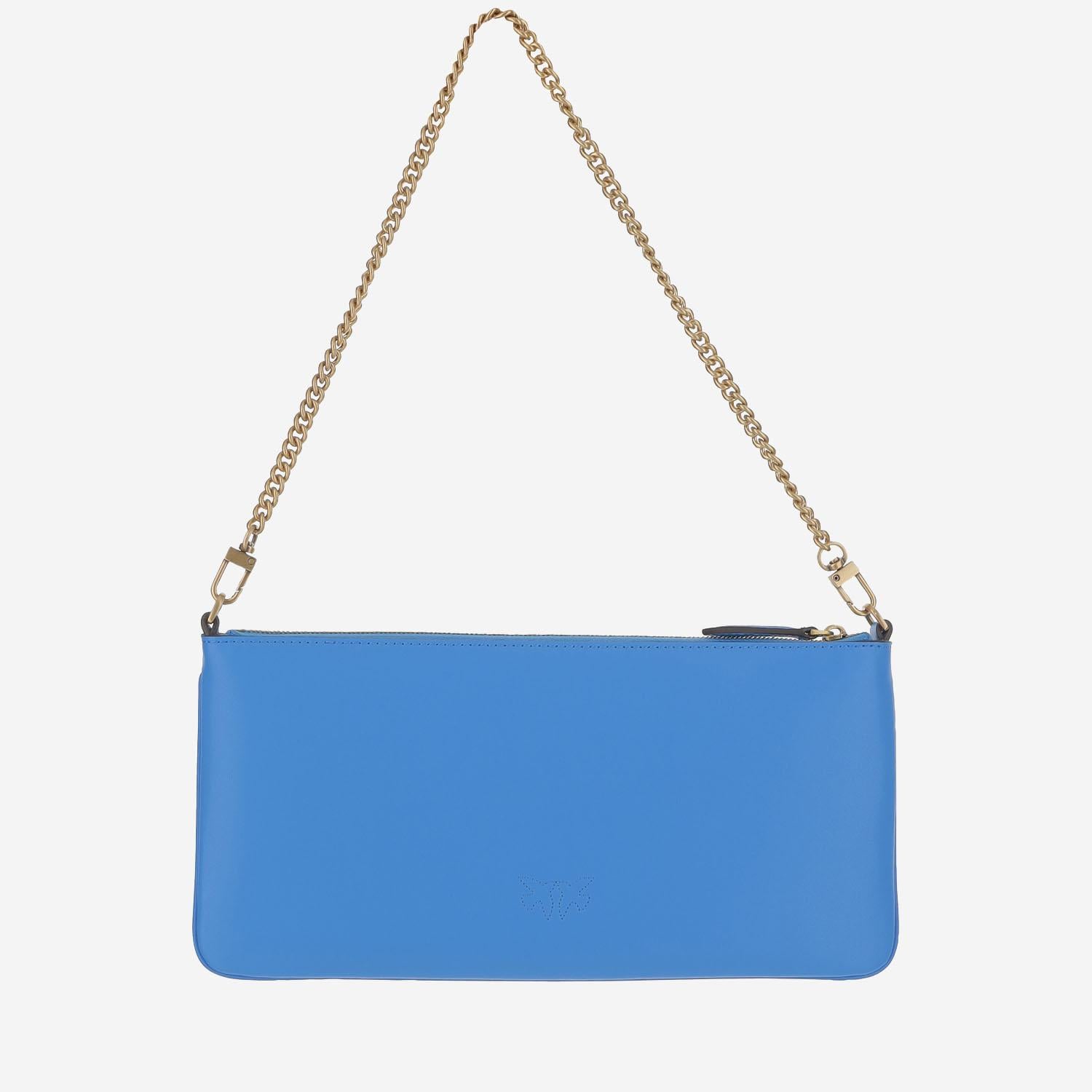POCHETTE IN PELLE CON LOGO 102747 A0F1F32Q PINKO 