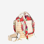 BORSA HABANERA IN PELLE E RAFIA HABANERASILK ROSETO CUBA LAB 