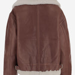 GIACCA IN PELLE CON LOGO UE54JA140C BROWN VETEMENTS 