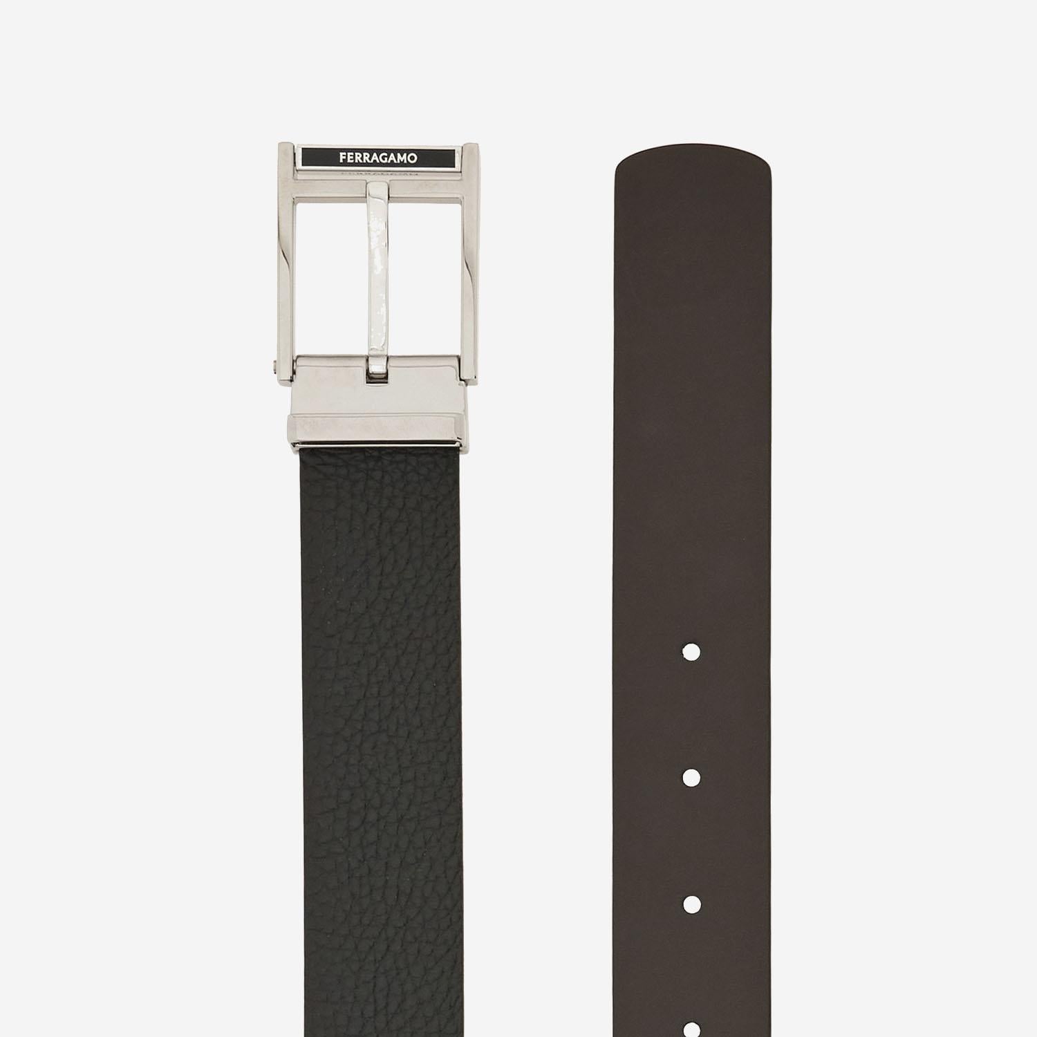 CINTURA RELIZZATA IN PELLE 670571 001NEROTESTADIMORO SALVATORE FERRAGAMO 