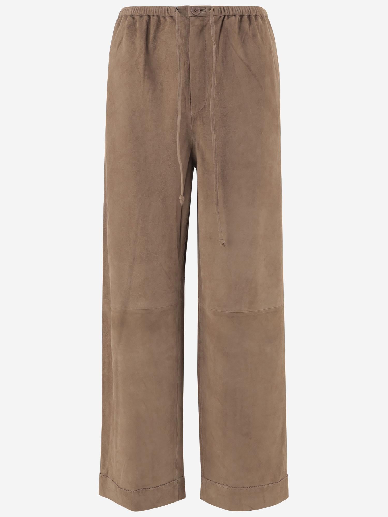 PANTALONI JOANNI IN PELLE SCAMOSCIATA 103678 11A BY MALENE BIRGER 