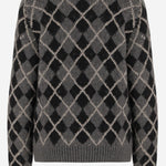 MAGLIONE IN CASHMERE CON MOTVIO GEOMETRICO 18072645 490 KHAITE 