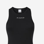 CANOTTA IN MAGLIA A COSTINE CON LOGO 100822 A2RCZ99 PINKO 