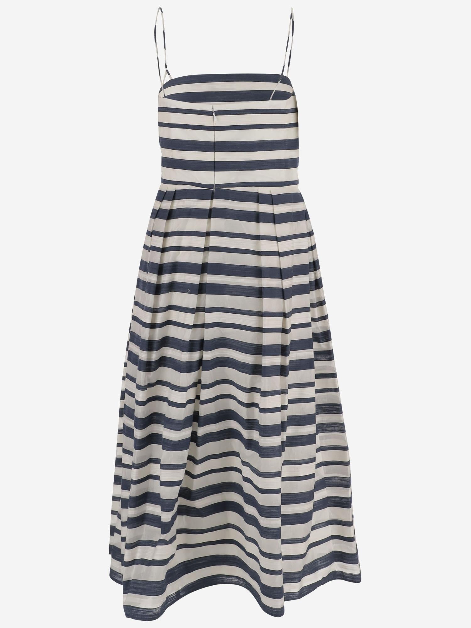 ABITO IN MISTO COTONE A RIGHE P08699 001NAVYCREAM LAUREN RALPH LAUREN 