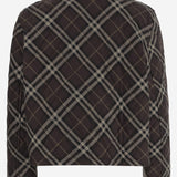 GIUBBOTTO TRAPUNTATO IN COTONE CON MOTIVO CHECK 8115975 TRUFFLE IP CHECK BURBERRY 