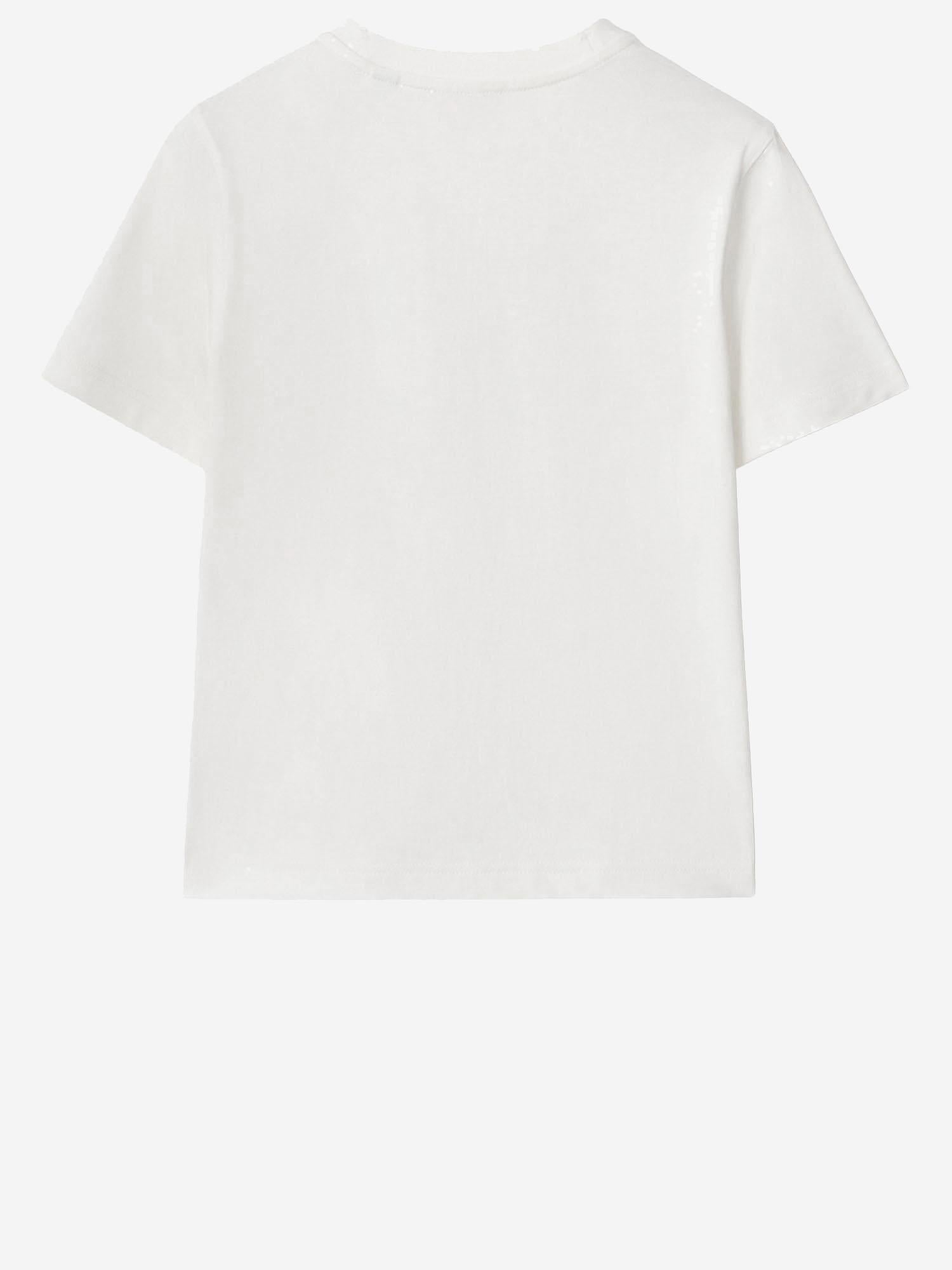 T-SHIRT IN COTONE CON LOGO 8126358 CHALK BURBERRY 