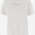 T-SHIRT IN COTONE CON LOGO 105526 A2S1Z05 PINKO 
