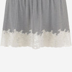GONNA IN SETA RICICLATA CON BORDO IN PIZZO MG2644 19E1F0031 MIU MIU 