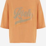 T-SHIRT IN COTONE CON STAMPA LOGO TAMARA ORANGE ONE TEE 