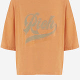 T-SHIRT IN COTONE CON STAMPA LOGO TAMARA ORANGE ONE TEE 
