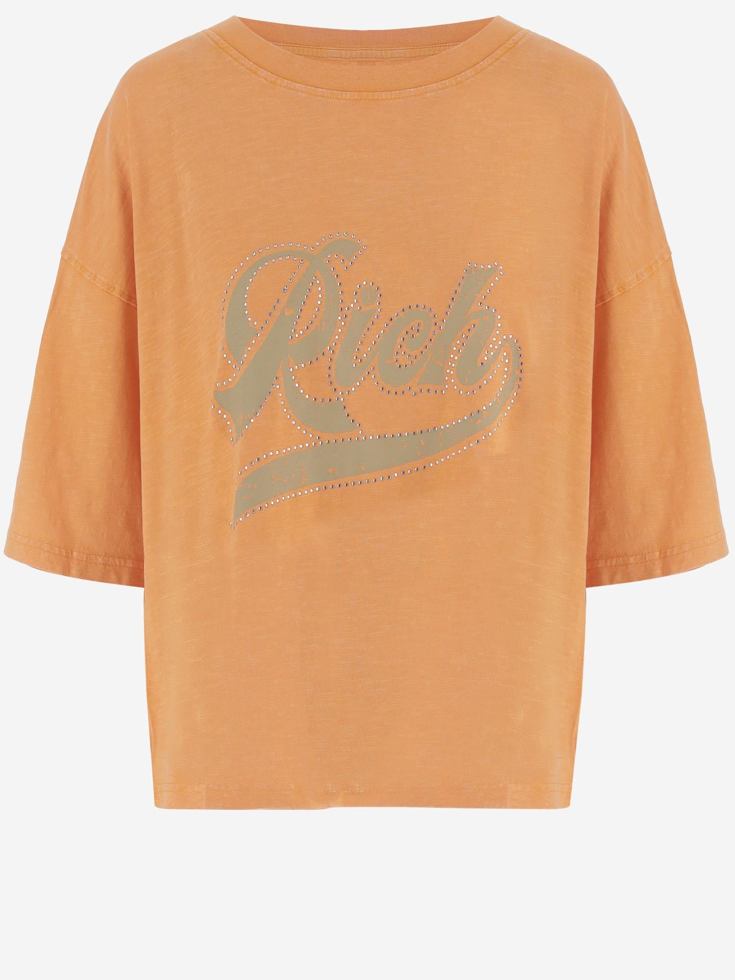 T-SHIRT IN COTONE CON STAMPA LOGO TAMARA ORANGE ONE TEE 