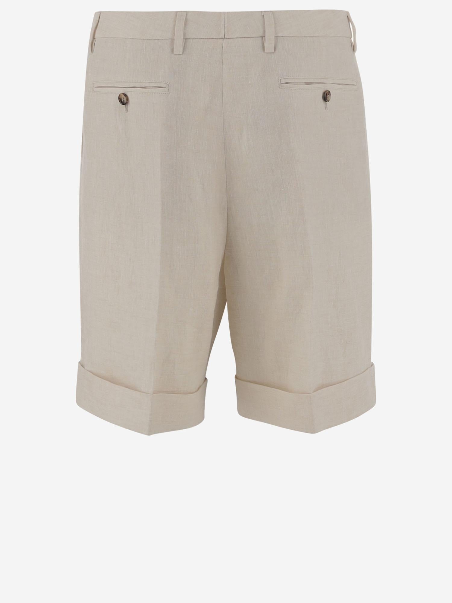 PANTALONI CORTI IN LINO 6V3RDE30AKR A03 VALENTINO 