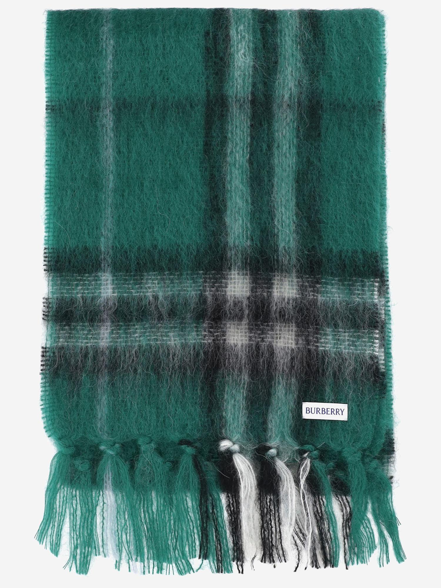 SCIARPA IN MISTO MOHAIR CON MOTIVO CHECK 8112968 LEAF BURBERRY 