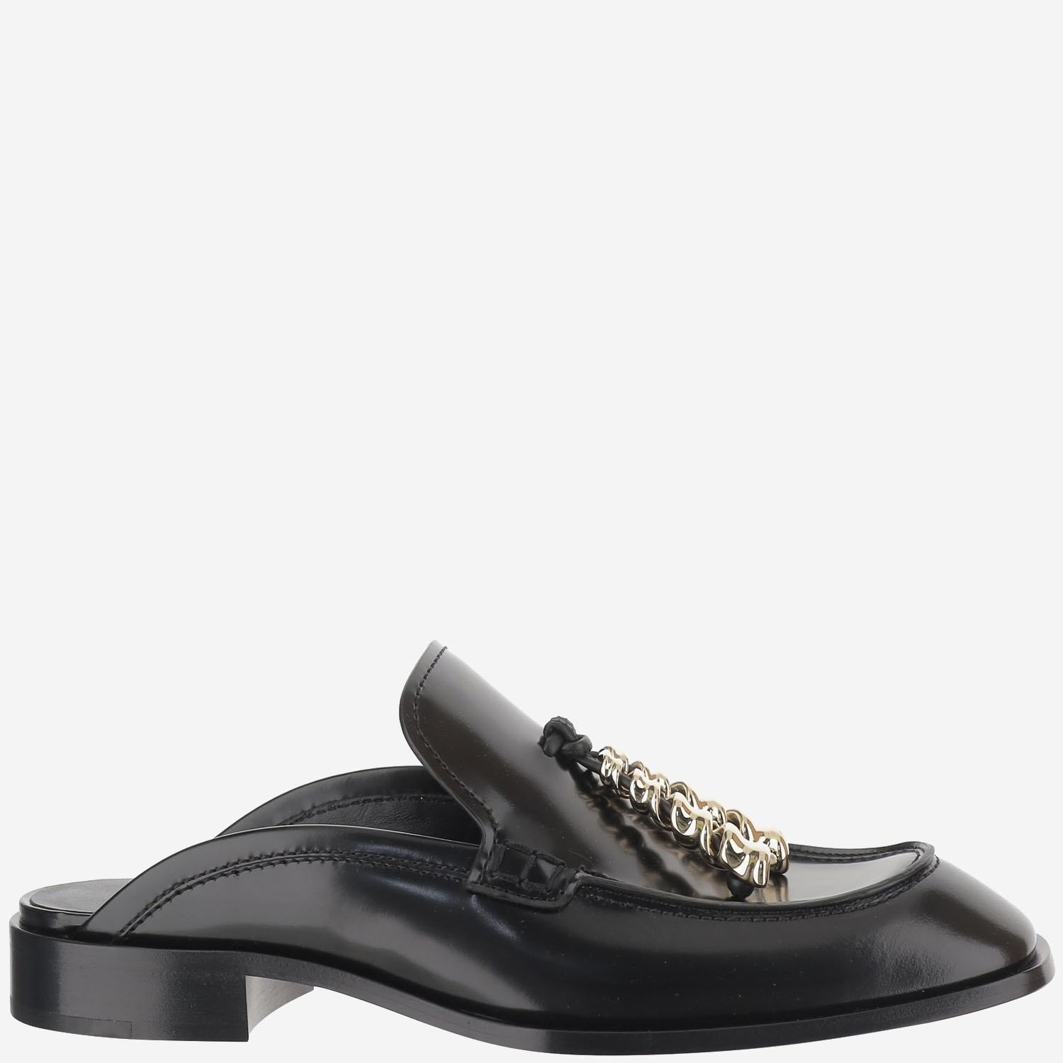 Mocassini mule Edge in pelle di vitello spazzolata L814379X70 1100 LOEWE 