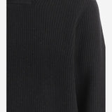 MAGLIONE IN LANA E CASHMERE CON COLLO SCIALLE M12156540A 001BLK VINCE 