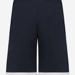Pantaloni corti in jersey di cotone con logo 8H0000289AKM 778 MONCLER ENFANTS 