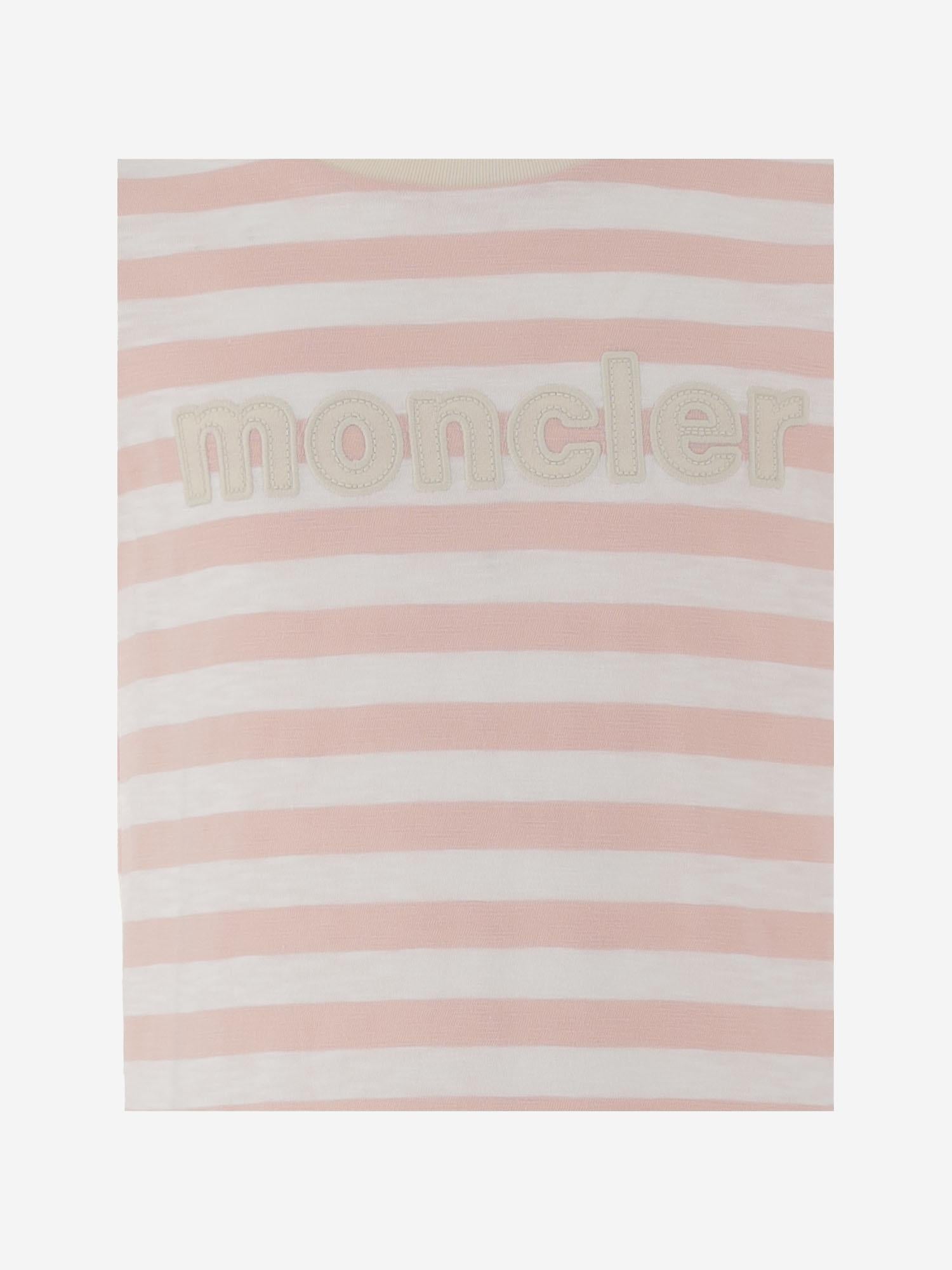 T-shirt in jersey di cotone con logo 8C0002289AWN F05 MONCLER ENFANTS 
