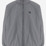 GIACCA IN COTONE E LINO CON MOTIVO A QUADRI 841686 TSM119095 BALENCIAGA 