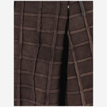 GONNA IN PELLE CON MOTIVO QUADRATO S010 LEASQBROWN NICCOLO PASQUALETTI 