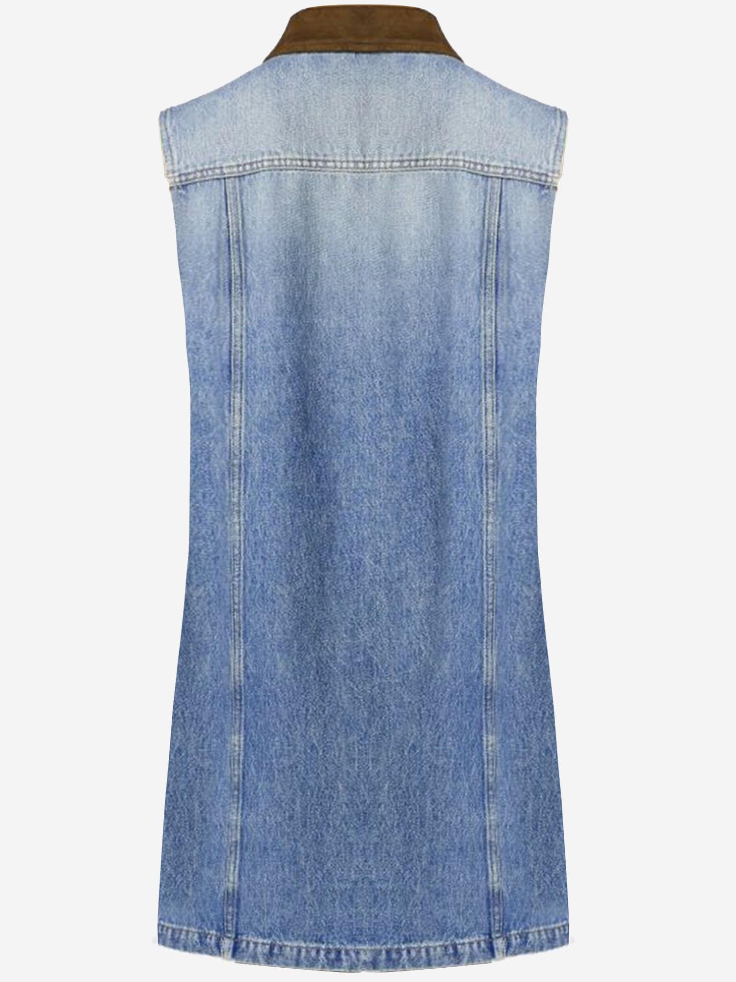 ABITO IN DENIM DI COTONE CON LOGO 1022695 1A167511D800 VERSACE 