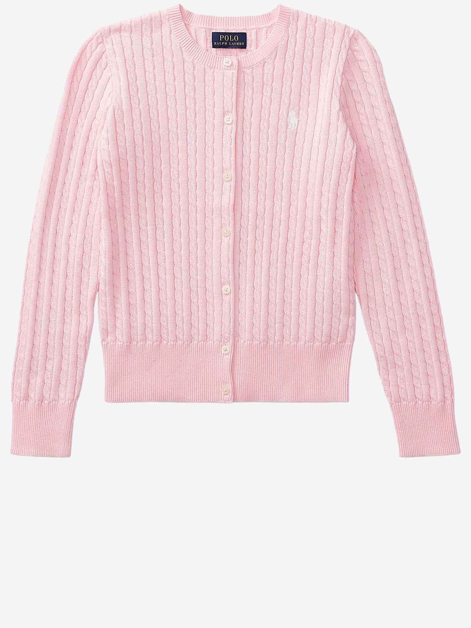 CARDIGAN IN COTONE CON LOGO 313543047 010 POLO RALPH LAUREN KIDS 