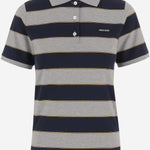POLO IN COTONE CON MOTIVO A RIGHE MJN536 14RTF005R MIU MIU 