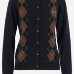 CARDIGAN IN CASHMERE CON MOTIVO GEOMETRICO MMF988 174BF0008 MIU MIU 