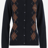 CARDIGAN IN CASHMERE CON MOTIVO GEOMETRICO MMF988 174BF0008 MIU MIU 