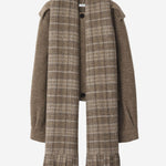 GIACCA IN MISTO LANA CON SCIARPA 8114465 BISCUIT/BISCUIT CHK BURBERRY 