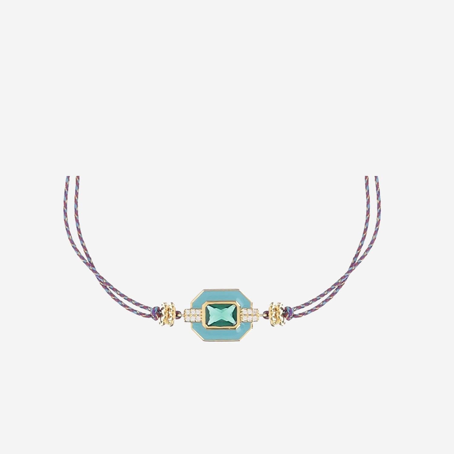 BRACCIALE TURQUOISE ART DECO BR369 ORO MYA BAY 