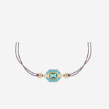 BRACCIALE TURQUOISE ART DECO BR369 ORO MYA BAY 