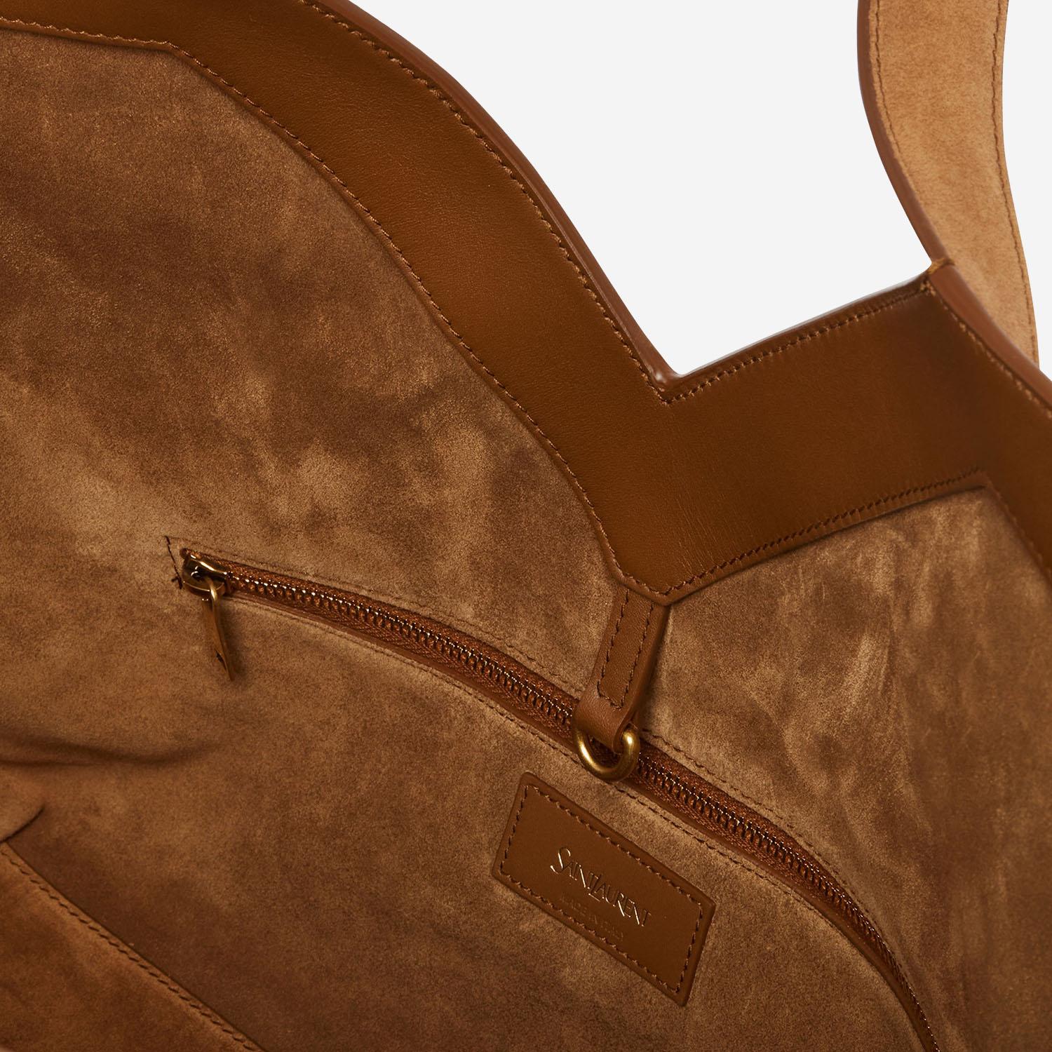 BORSA TOTE  IN PELLE SCAMOSCIATA 835274 C0X0W2916 SAINT LAURENT 