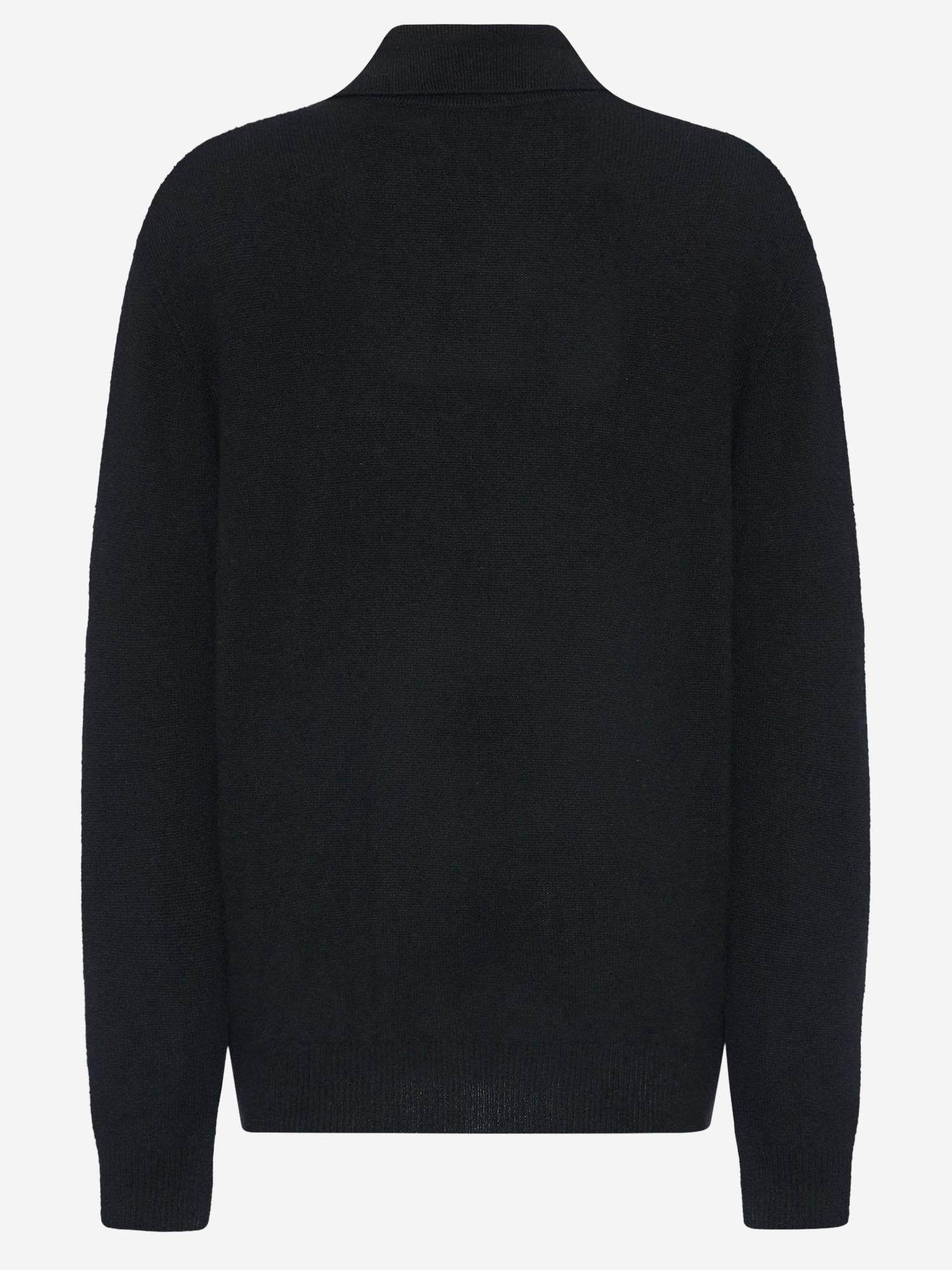 POLO A MANICHE LUNGHE OASHI IN CASHMERE 11062Y973 BLK THE ROW 