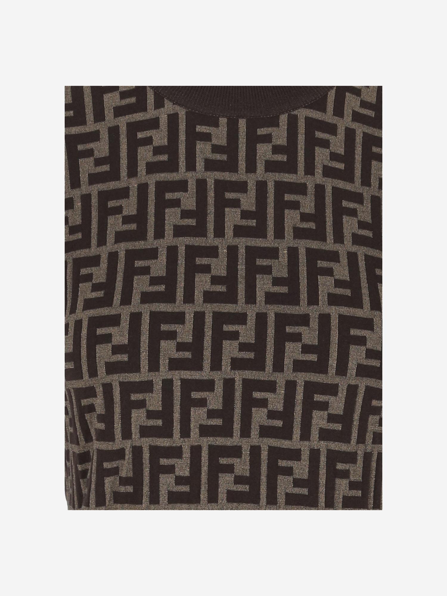 T-SHIRT IN MISTO COTONE CON MOTIVO FF FZXC72 ASJTF0GGE FENDI 