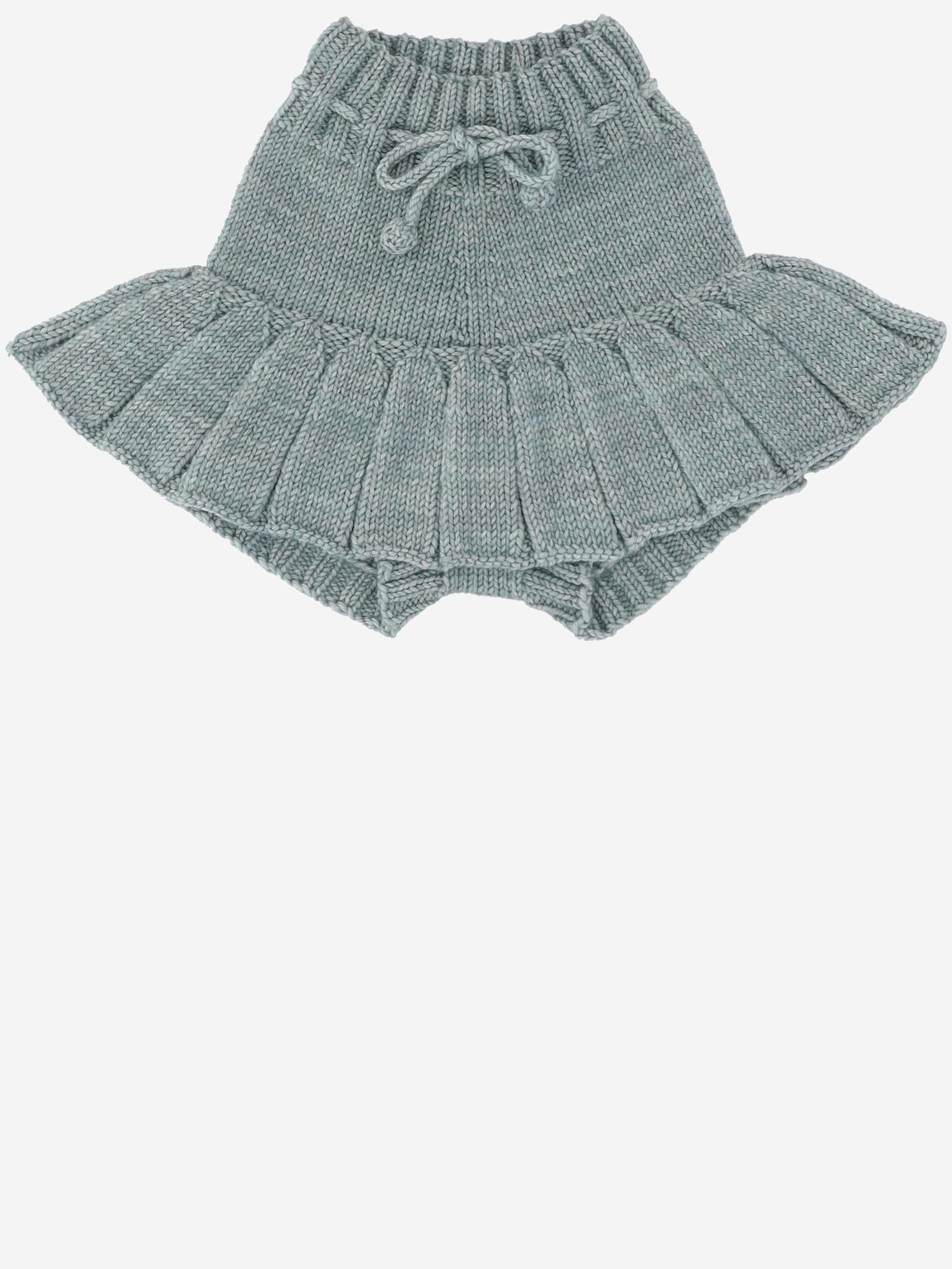 GONNA IN LANA CON SHORTS INTEGRATI E COULISSE K1003W25 315 MISHA & PUFF KIDS 