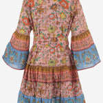 ABITO IN COTONE CON MOTIVO FLOREALE LAURA 04PINK PEPS CANNES 