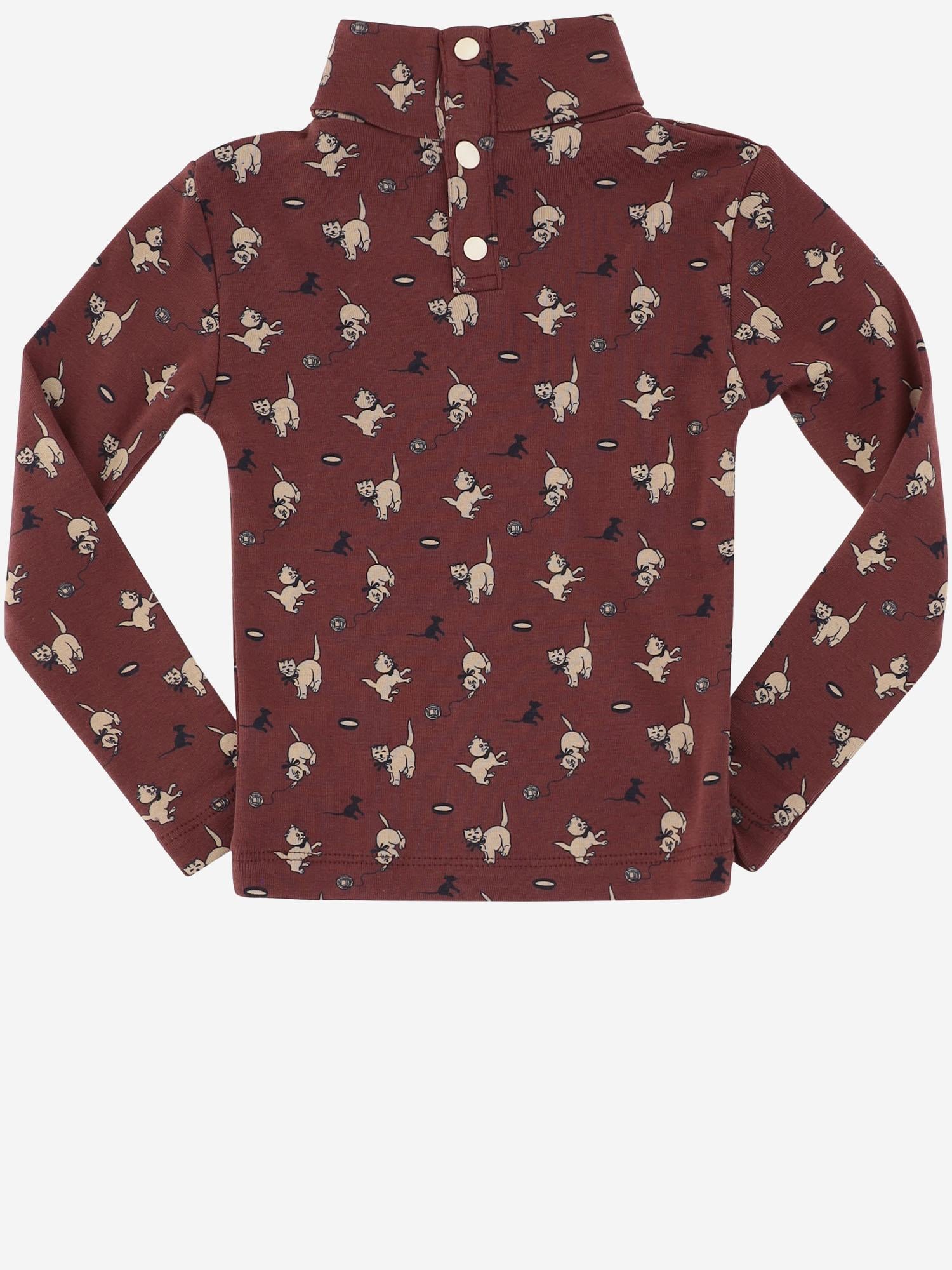 MAGLIA IN COTONE A COLLO ALTO CON STAMPA K3110W25 0A6 MISHA & PUFF KIDS 