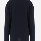 MAGLIA A MANICHE LUNGHE IN COTONE CON ZIP OBLIQUA MJLA20 18ZWF0008 MIU MIU 