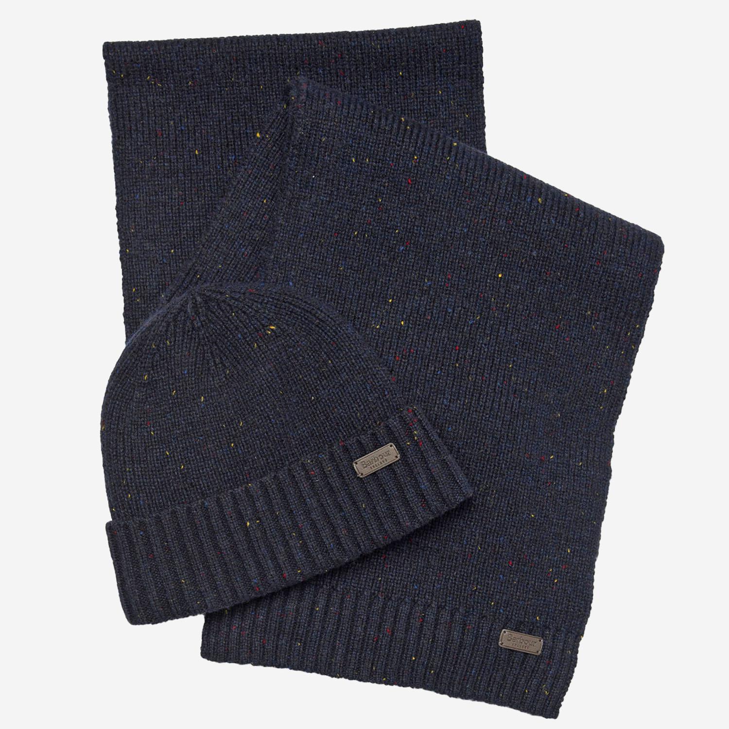 Set regalo di berretto e sciarpa Carlton Fleck MGS0047 NY31 BARBOUR 