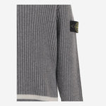 MAGLIONE A COSTE IN MISTO LANA CON PATCH LOGO 5100005 S00M4V0M67 STONE ISLAND KIDS 