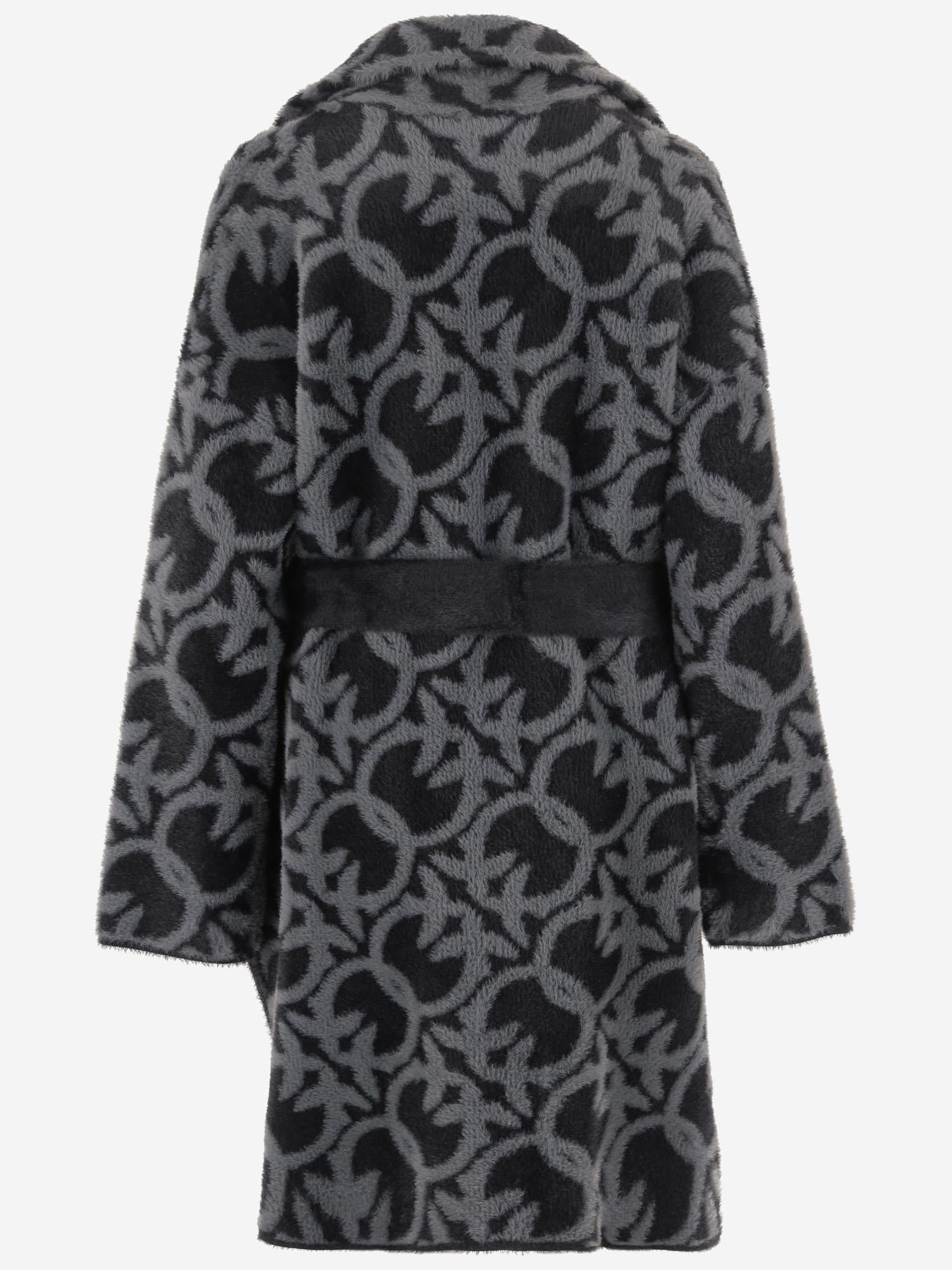 CAPPOTTO IN NYLON CON MOTIVO LOVE BIRDS 105415 A2WYIZ9 PINKO 