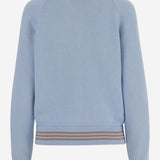 GIACCA VARSITY IN COTONE E CASHMERE W4083JM CLRSKY GUEST IN RESIDENCE 