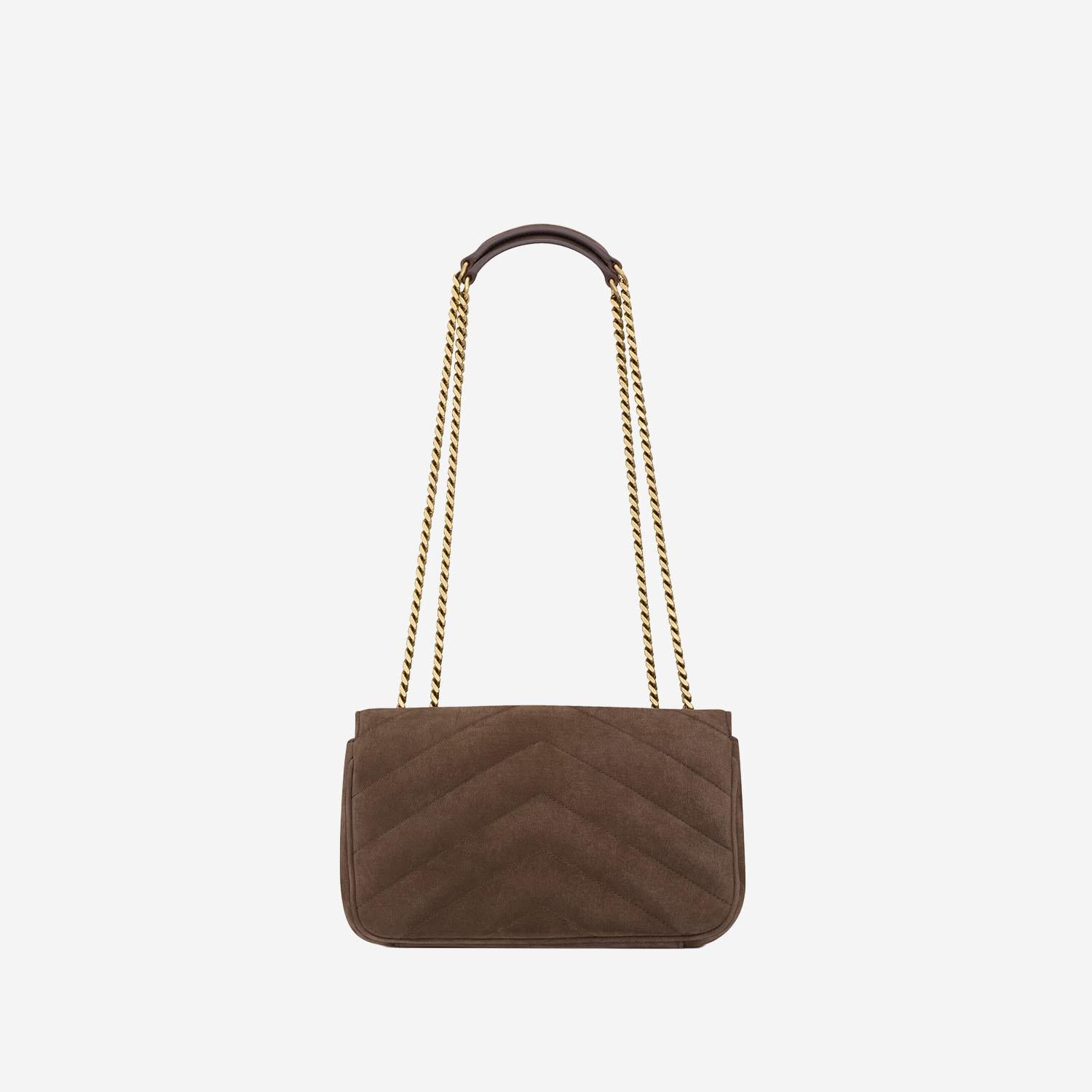 BORSA LOULOU PICCOLA IN MATELASSÉ SUEDE 801437 AAEY62358 SAINT LAURENT 